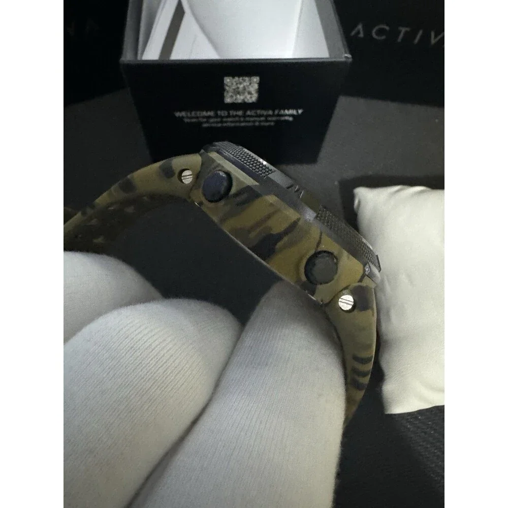 Men’s Camo Activa Digital Quartz Sport Watch Rubber Strap 50mm case Backlight